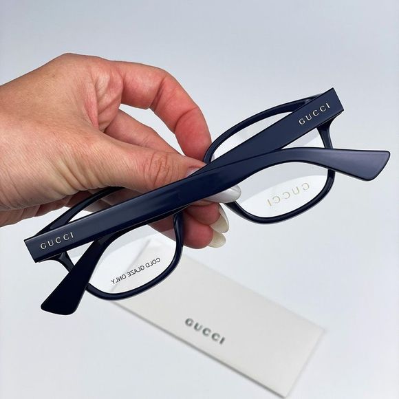 Gucci GG1343O 003 Eyeglasses Blue Square Unisex - Picture 2 of 12